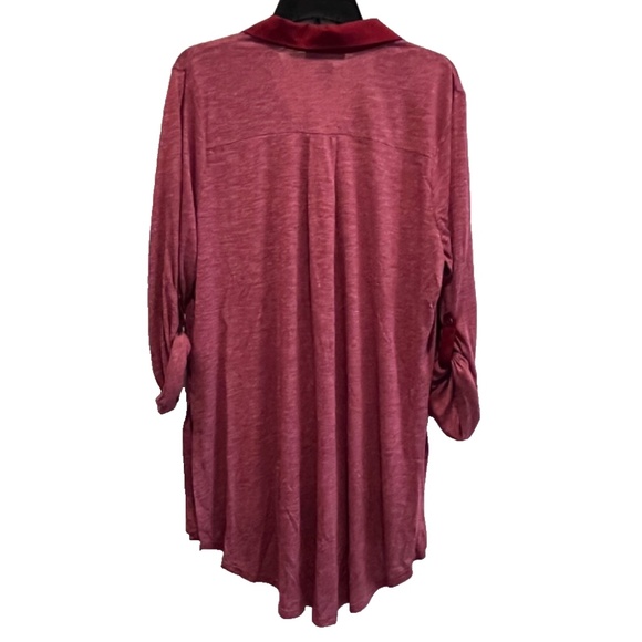 (NWT) Style & Co Women's Utility Shirt Dress, Deep Scarlet Plus Size 2X - Picture 5 of 7